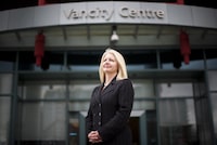Tamara Vrooman, President and CEO of Vancity Savings Credit Union, is photographed outside the Vancity headquarters in Vancouver, British Columbia, Monday, May 5, 2014. Rafal Gerszak for The Globe and Mail 
