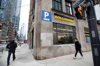 The Dollarama store on the south east corner of Peter St. and Adelaide St. West, is photographed on Mar 14, 2023. Ontario, (Fred Lum/The Globe and Mail)  
