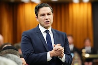 Conservative Leader Pierre Poilievre asks a question during Question Period in the House of Commons in Ottawa on Wednesday, Sept.27, 2023. THE CANADIAN PRESS/Sean Kilpatrick
