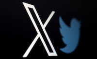 FILE PHOTO: The logo of social media platform X, formerly Twitter, is seen alongside the former logo in this illustration taken, July 24, 2023. REUTERS/Dado Ruvic/Illustration/File Photo