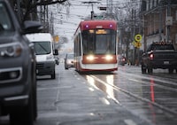 Streetcars lined up at the TTC’s (Toronto Transit Commissions) Russell Yard on Queen St. East, are photographed on Jan 17, 2023. Fred Lum/The Globe and Mail. 
