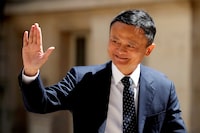 FILE PHOTO: Jack Ma, billionaire founder of Alibaba Group, arrives at the "Tech for Good" Summit in Paris, France May 15, 2019. REUTERS/Charles Platiau