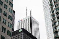 TD Bank and Bank of Montreal signage is pictured in the financial district in Toronto, Friday, Sept. 8, 2023.