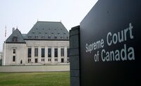 The Supreme Court of Canada is set to indicate today whether it will hear an appeal of a ruling that struck down third-party election advertising rules in Ontario. Canada's top court is seen, Friday, June 16, 2023 in Ottawa. THE CANADIAN PRESS/Adrian Wyld