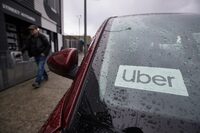 An Uber driver's vehicle is seen after the company launched service, in Vancouver, Friday, Jan. 24, 2020. Uber's vice-president and global head of public policy wants Ontario to speed up its efforts to deliver gig economy legislation and take its plans beyond what the province currently has on the table. THE CANADIAN PRESS/Darryl Dyck