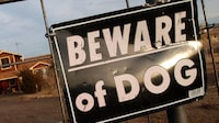 A 'Beware of Dog' file photo.