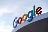 FILE PHOTO: The Google logo is seen on the Google house at CES 2024, an annual consumer electronics trade show, in Las Vegas, Nevada, U.S. January 10, 2024. REUTERS/Steve Marcus///File Photo