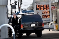CHICAGO, ILLINOIS - MARCH 12: Gas prices are displayed at a gas station on March 12, 2024 in Chicago, Illinois. Gas prices climbed 3.8% percent in February after falling 3.3% the previous month. The Consumer Prices Index showed prices overall rose .04% for the same month which was more than analysts had expected and the largest increase since September.   (Photo by Scott Olson/Getty Images)
