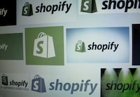 FILE PHOTO: Canadian e-commerce company Shopify Inc logo is shown on a computer screen in the illustration photo in Encinitas, California May 3, 2016.      REUTERS/Mike Blake/File Photo