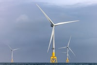 Aberdeen Wind Farm copy.jpg.   
Cutline: The Aberdeen Bay offshore wind farm in Scotland. Photo by Peter Tertzakian