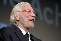 ZURICH, SWITZERLAND - SEPTEMBER 30: Donald Sutherland accepts the Lifetime Achievement Award at the 'Ella & John' premiere during the 14th Zurich Film Festival at Festival Centre on September 30, 2018 in Zurich, Switzerland. (Photo by Thomas Lohnes/Getty Images)