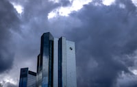 The headquarters of Deutsche Bank are pictured in Frankfurt, Germany, Friday, March 24.