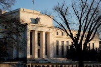 FILE PHOTO: The Federal Reserve building in Washington, U.S., January 26, 2022. REUTERS/Joshua Roberts/File Photo