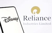 FILE PHOTO: Disney and Reliance logos are seen in this illustration taken December 15, 2023. REUTERS/Dado Ruvic/Illustration/File Photo