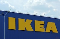 FILE PHOTO: A view shows the logo of IKEA on a closed store in Kotelniki outside Moscow, Russia July 5, 2022. REUTERS/Evgenia Novozhenina