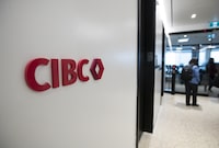 The new CIBC logo in CIBC Square is photographed on Mar 7, 2022. Fred Lum/The Globe and Mail. Staff at the bank will be moving from the bank’s current location further north on Bay St. near King St. West, to the newer office building this spring.