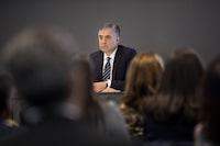 Rogers President and CEO Joe Natale attends the company's AGM in Toronto on Thursday, April 18, 2019. THE CANADIAN PRESS/Chris Young
