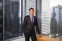Partner and corporate governance chair, Gordon G. Raman, poses for a photograph at Fasken offices in Toronto, Wednesday Nov. 29, 2023. (Christopher Katsarov/The Globe and Mail)