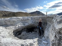 Astrobiologist Haley Sapers, an adjunct professor at York University in the Lassonde School of Engineering and visiting scientist with the California Institute of Technology, is pictured on Axel Heiberg Island in an undated handout photo. THE CANADIAN PRESS/HO-Haley Sapers, *MANDATORY CREDIT*