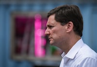 B.C. Premier David Eby pauses while speaking during an announcement at the Tsleil-Waututh Nation, in North Vancouver, B.C., Thursday, June 15, 2023. Byelections are being held on Saturday, June 24, 2023, in two British Columbia ridings, prompted by the departure from the legislature of former New Democrat premier John Horgan and cabinet minister Melanie Mark. THE CANADIAN PRESS/Darryl Dyck