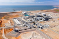 A general view of Chevron's Wheatstone LNG facility in Pilbara coast, Western Australia, as seen in this undated handout  image  obtained by Reuters on September 8, 2023.    Chevron/Handout via REUTERS    THIS IMAGE HAS BEEN SUPPLIED BY A THIRD PARTY.  MANDATORY CREDIT. NO RESALES. NO ARCHIVES