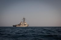 In this image obtained from the US Department of Defense, the Arleigh Burke-class guided-missile destroyer USS Carney in the Middle East region, on December 6, 2023. The Carney shot down a missile on january 26, 2024, that was fired at it by Yemen's Iran-backed Huthi rebels, who have carried out weeks of attacks on international shipping, the US Central Command said in a statement on social media. (Photo by Aaron Lau / US Department of Defense / AFP) / RESTRICTED TO EDITORIAL USE - MANDATORY CREDIT "AFP PHOTO / US Department of Defense / US Navy/Mass Communication Specialist 2nd Class Aaron Lau" - NO MARKETING NO ADVERTISING CAMPAIGNS - DISTRIBUTED AS A SERVICE TO CLIENTS (Photo by AARON LAU/US Department of Defense/AFP via Getty Images)