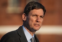 .C. Premier David Eby is promising $50 million in the upcoming budget to help get fire-damaged wood out of hard-to-reach areas of the forests to pulp mills. Eby speaks in Vancouver, on Wednesday, Dec. 14, 2022. THE CANADIAN PRESS/Darryl Dyck