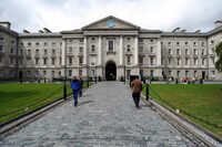 Trinity College houses a breathtaking historic library as well as the famous ninth-century Book of Kells.