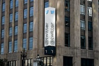 FILE - Twitter headquarters is shown in San Francisco on Nov. 4, 2022. San Francisco officials are investigating Twitter after six former employees allege that owner Elon Musk's leadership team broke laws in turning the company's headquarters into a “Twitter Hotel” for workers being pushed to stay up late to transform the social media platform.   (AP Photo/Jeff Chiu, File)