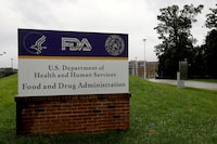 FILE PHOTO: Signage is seen outside of the Food and Drug Administration (FDA) headquarters in White Oak, Maryland, U.S., August 29, 2020. REUTERS/Andrew Kelly//File Photo