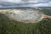 The open pit copper mine Cobre Panamá, run by Panamanian Mining company Minera Panamá, a subsidiary of Canada's First Quantum Minerals Ltd., stands in Donoso, Panama, Dec. 6, 2022. THE CANADIAN PRESS/AP-Abraham Teran