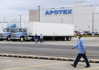 Drug company Apotex Inc. has signed a deal to buy Searchlight Pharma Inc. Apotex workers are shown in Toronto on Friday, April 9, 2021. THE CANADIAN PRESS/Nathan Denette