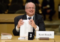 University of Toronto law professor Kent Roach appears at a Senate national defence committee in Ottawa on Monday, February 2, 2015. Books on artificial intelligence, space law and wrongful convictions are among the works shortlisted for the $60,000 Donner Prize, which recognizes the best public policy book by a Canadian. THE CANADIAN PRESS/Sean Kilpatrick