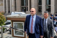 US embassy charge d'affaires Jeffrey Hovenier (L) leaves the Caglayan courthouse on May 15,  2019, in Istanbul, after US consular staffer Metin Topuz was ordered to remain in custody after the latest hearing in his trial on espionage charges -- part of a growing rift between Washington and Ankara. - Topuz was arrested in 2017 and accused of contacts with police and a prosecutor suspected of ties to US-based Muslim preacher Fethullah Gulen, who Ankara says ordered an attempted coup in 2016. (Photo by Bulent Kilic / AFP)BULENT KILIC/AFP/Getty Images