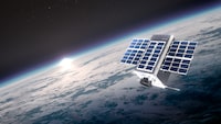 Artist's rendering of GHGSAT's new carbon dioxide sensing satellite 'Vangard'.