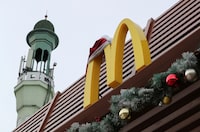 FILE PHOTO: A view shows the McDonald's Golden Arches at a closed restaurant of McDonald's in Almaty, Kazakhstan, January 6, 2023. Food Solutions KZ, the Kazakh licensee of McDonald's Corp, will no longer operate under the U.S. corporation's brand due to supply issues. REUTERS/Pavel Mikheyev/File Photo