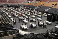 A general view of the children's COVID-19 vaccine clinic at the Scotiabank Arena in Toronto on Sunday, December 12, 2021.A new non-profit group called the Canadian Covid Society launched Wednesday.&nbsp;The founders are two ER doctors, an engineer, a physicist and a governance expert. THE CANADIAN PRESS/Chris Young