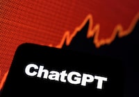 FILE PHOTO: ChatGPT logo and rising stock graph are seen in this illustration taken, February 3, 2023. REUTERS/Dado Ruvic/Illustration/File Photo