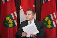 Nick Stavropoulos, Ontario's acting auditor general, releases his 2023 annual report at Queens's Park in Toronto on Wednesday, December 6, 2023. THE CANADIAN PRESS/Nathan Denette