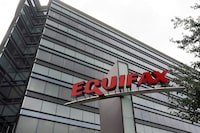 Signage on the Equifax Inc. offices in Atlanta is seen July 21, 2012. Equifax Canada says new data suggests a significant shift in credit usage among businesses in the first quarter of 2023. THE CANADIAN PRESS/AP-Mike Stewart