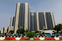 FILE PHOTO: A view shows Nigeria's Central Bank headquarters in Abuja, Nigeria November 22, 2020. Picture taken November 22, 2020. REUTERS/Afolabi Sotunde/File Photo
