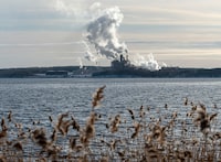 The Northern Pulp mill in Abercrombie Point, N.S., is viewed from Pictou, N.S., on Dec. 13, 2019. THE CANADIAN PRESS/Andrew Vaughan