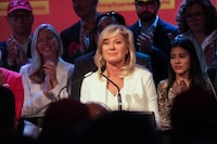 Mississauga mayor Bonnie Crombie&nbsp;announces her&nbsp;Ontario Liberal Leadership run in Mississauga, Ont. on Wednesday, June 14, 2023.&nbsp;The Ontario Liberals are set to hold five debates in the race to choose their next leader, starting with an event next month in Thunder Bay. THE CANADIAN PRESS/Chris Young