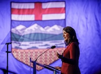 A group representing Canada's engineers is urging Alberta's premier to reconsider a proposal the province recently tabled that aims to loosen restrictions around who can use the "engineer" title. Alberta Premier Danielle Smith speaks to party faithful at the United Conservative Party annual general meeting in Calgary, Saturday, Nov. 4, 2023.THE CANADIAN PRESS/Jeff McIntosh