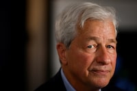 FILE PHOTO: Jamie Dimon, Chairman of the Board and Chief Executive Officer of JPMorgan Chase & Co., poses for a photo during an interview with Reuters in Miami, Florida, U.S., February 8, 2023. REUTERS/Marco Bello/File Photo