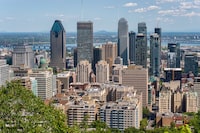Montreal, 1 August 2019: Montreal skyline from Mont Royal Mountain in summertime. Credit: iStock Editorial / Getty Images