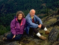 Gerald Heffernan with daughter Helen at Salt Spring Island, B.C. in 1996.