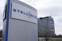 FILE -- The Stellantis sign appears outside the Chrysler Technology Center in Auburn Hills, Mich, on Jan. 19, 2021. Stellantis, one of the largest automakers in the world that owns Chrysler, Dodge, Jeep and other brands, on Tuesday, March 19, 2024. agreed to follow California's rules to cut greenhouse gas emissions from cars in a move that will help the state advance its move away from gas-powered vehicles. (AP Photo/Carlos Osorio, File)