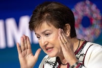 Managing Director of the International Monetary Fund Kristalina Georgieva attends the annual meetings of the International Monetary Fund (IMF) and the World Bank Group (WBG), in Marrakesh on October 12, 2023. (Photo by FADEL SENNA / AFP) (Photo by FADEL SENNA/AFP via Getty Images)