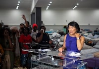 Toronto Mayor Olivia Chow is photographed during a press conference following a tour of Revivaltime Tabernacle Church, where African and Black refugees and asylum seekers received emergency shelter, in North York, Ont., on Friday, July 28, 2023.  THE CANADIAN PRESS/ Tijana Martin